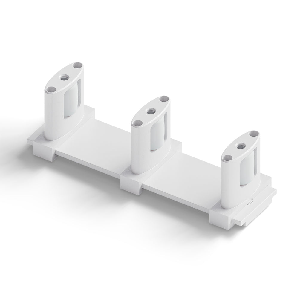 Sliding Closet Door Floor Guide, Sliding Door Guides Floor Mount for Double Bypass Door, Update Adjustable 3-Roller Design
