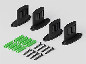 2Pack Sliding Barn Door Bottom Floor Guide, Double-Sided Roller Design, Aluminum Alloy with Smooth Roller, Sliding Door Guides Floor Mount, Black