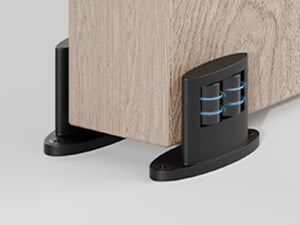 2Pack Sliding Barn Door Bottom Floor Guide, Double-Sided Roller Design, Aluminum Alloy with Smooth Roller, Sliding Door Guides Floor Mount, Black