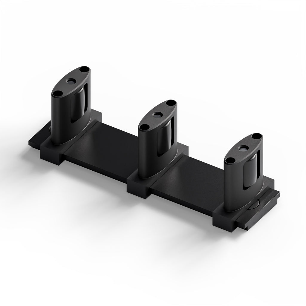 Sliding Closet Door Floor Guide, Sliding Door Guides Floor Mount for Double Bypass Door, Update Adjustable 3-Roller Design